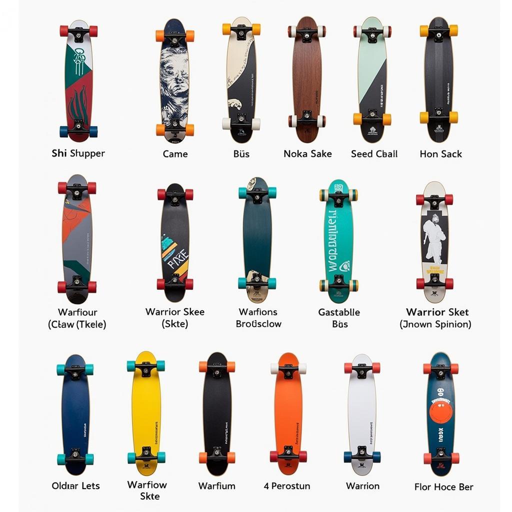 Different warrior skate models