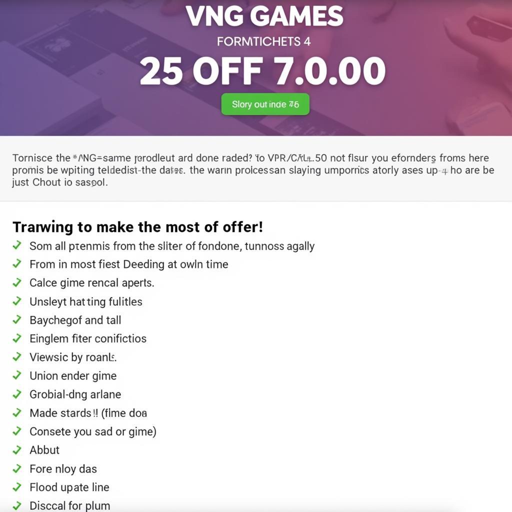 Strategy for maximizing VNG Game discounts