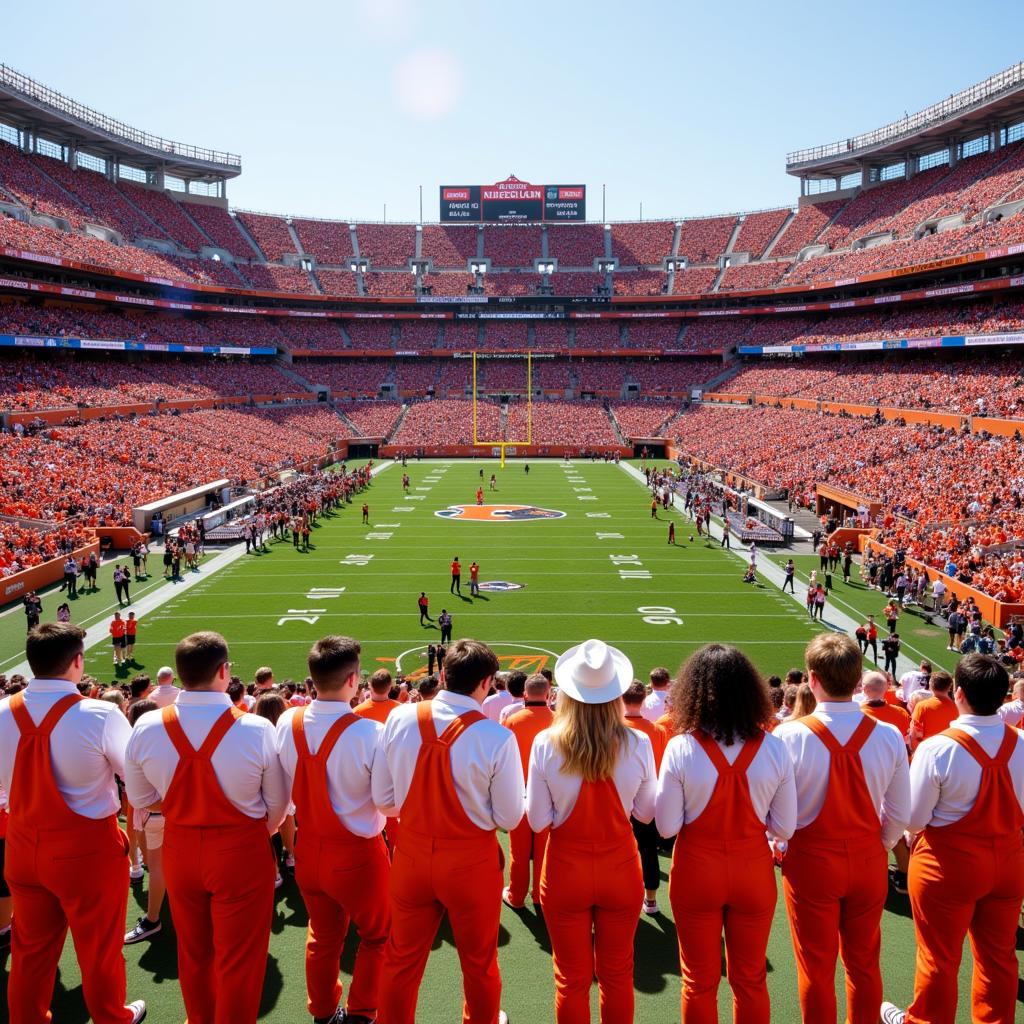 Tennessee Vols Fans Sporting Overalls at Neyland Stadium