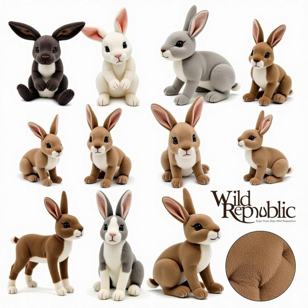 Wild Republic Rabbit Plush Toys - Various Breeds and Sizes