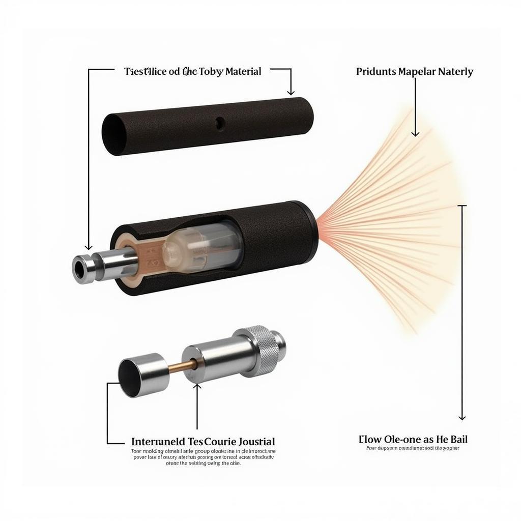 Wrapped Suppressor Components: Displaying the core materials, wrapping mechanism, and attachment points.