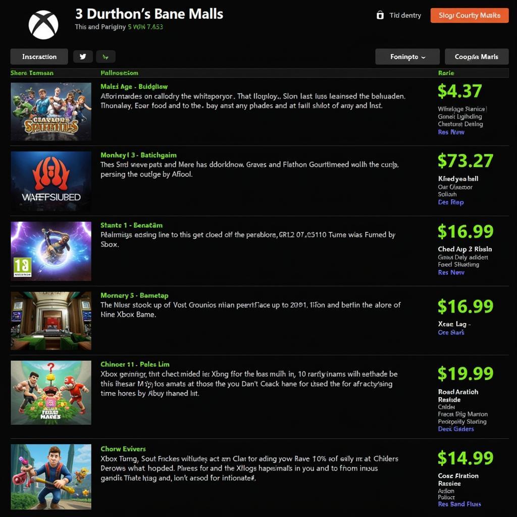 A bustling marketplace of Xbox gamertags